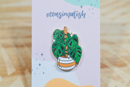 Swiss Cheese Plant Enamel Pin